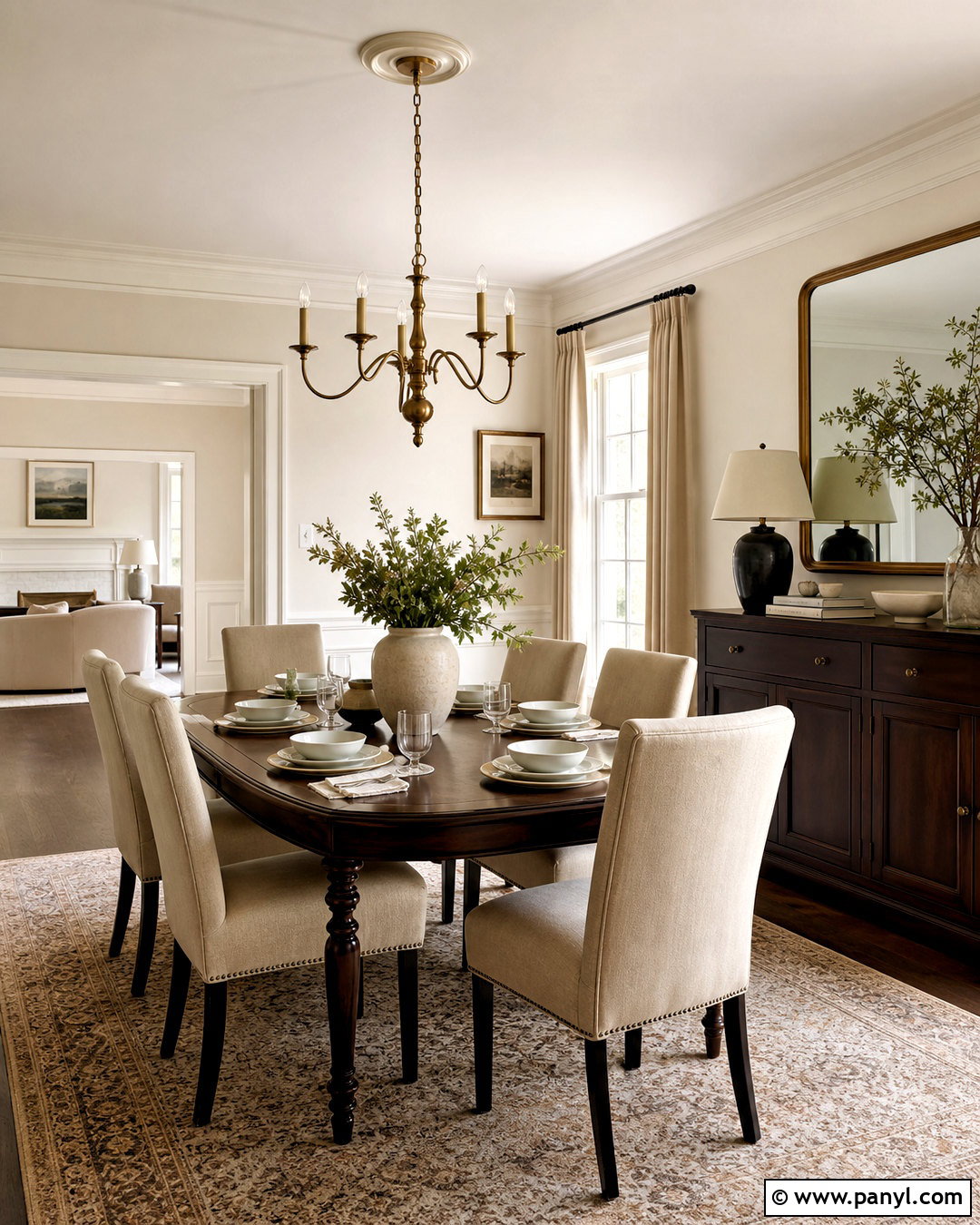 Cream And Dark Wood Dining Room - 20 cream color room ideas