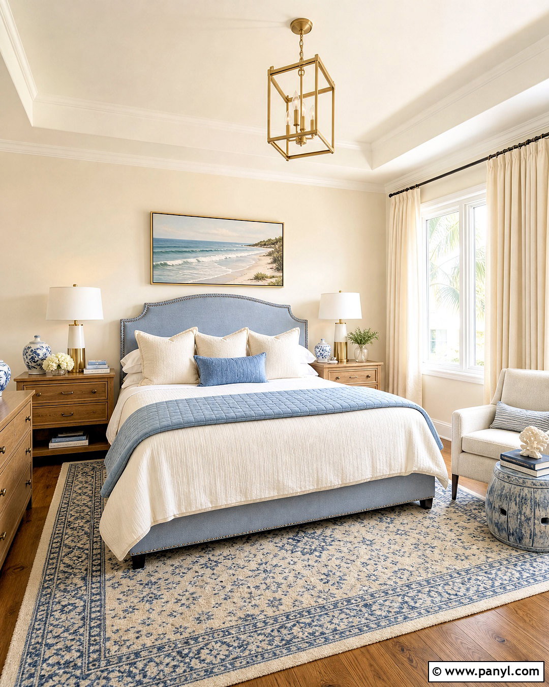Cream And Dusty Blue Bedroom - 20 cream color room ideas