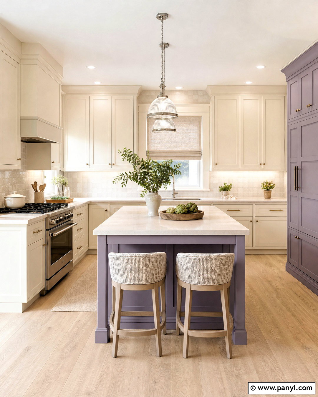 Cream And Lavender Kitchen - 20 cream kitchen colour schemes