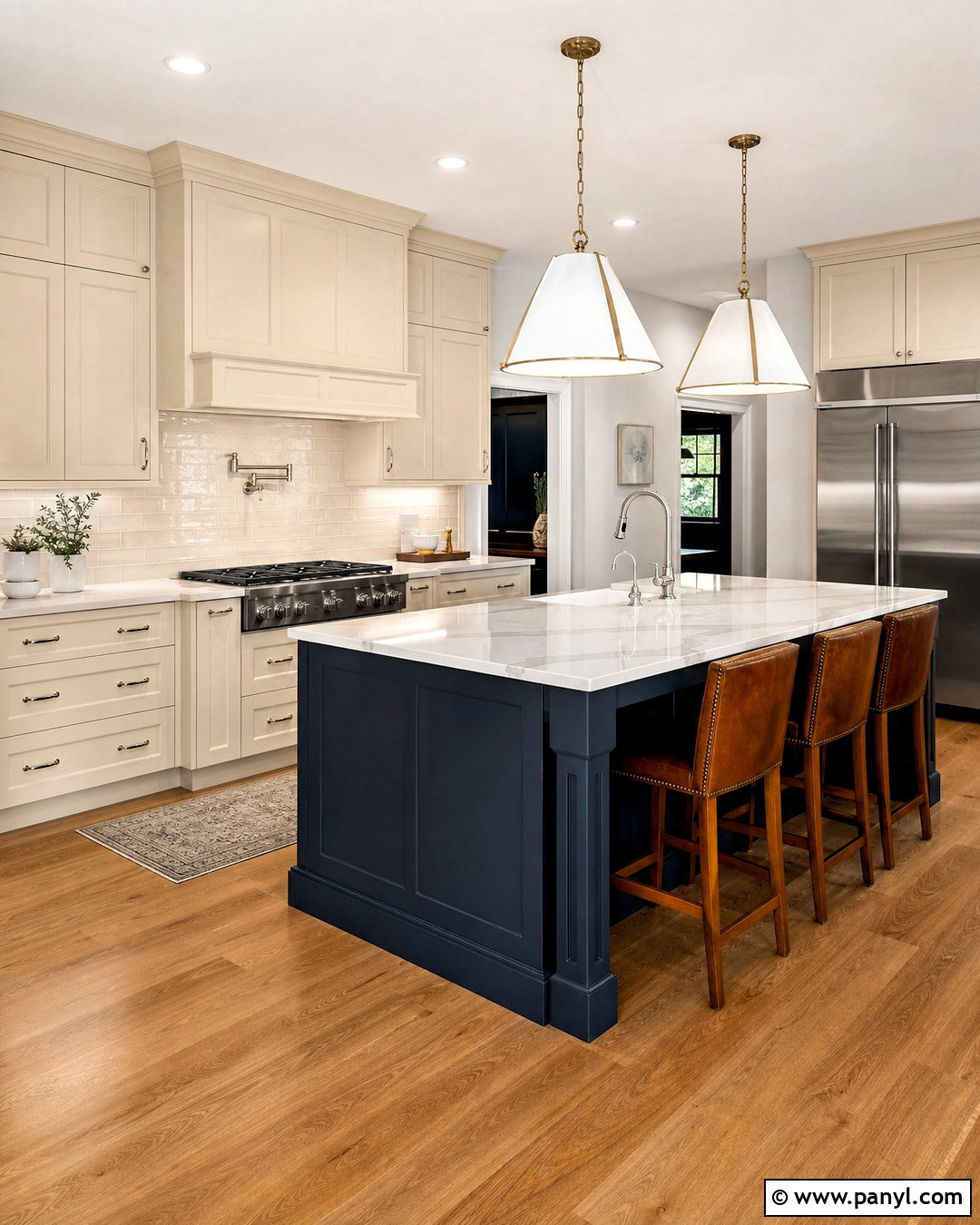 Cream And Navy Blue Kitchen - 20 cream kitchen colour schemes