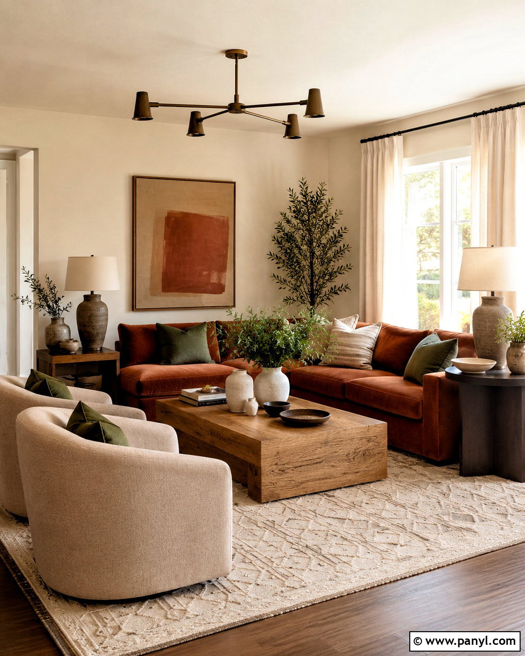 Cream And Rust Living Room - 20 living room color combinations ideas