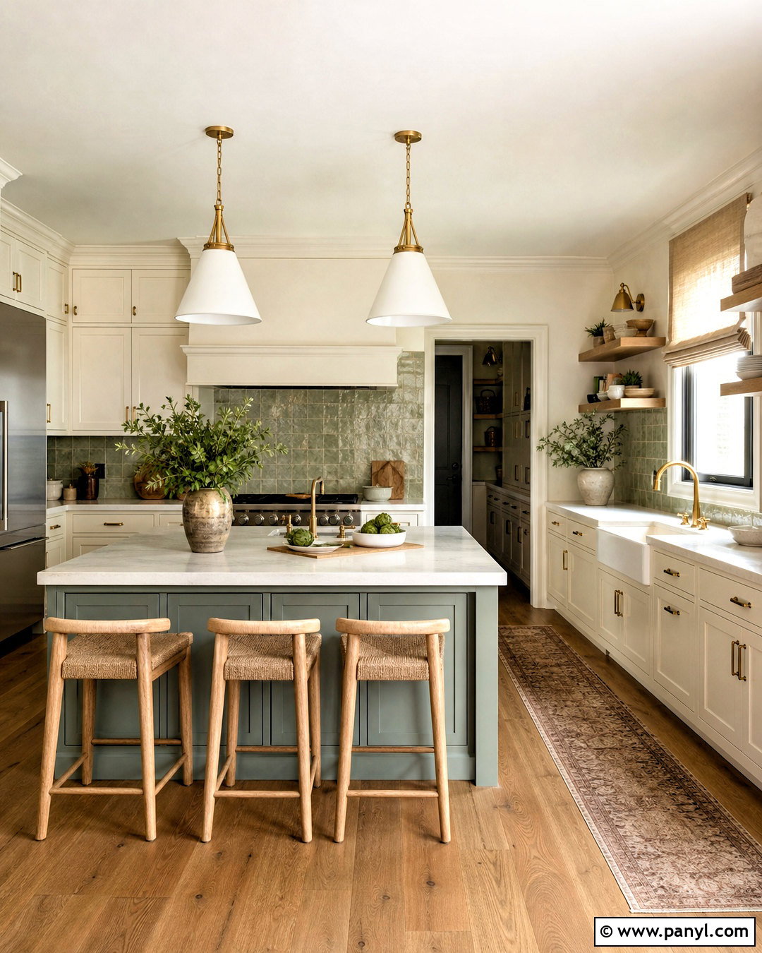Cream And Sage Green Kitchen - 20 cream kitchen colour schemes