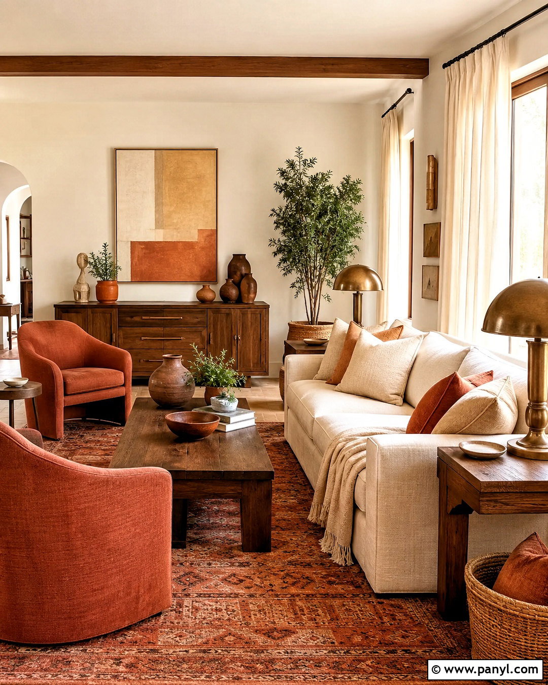 Cream And Terracotta Living Room - 20 cream paint living room ideas
