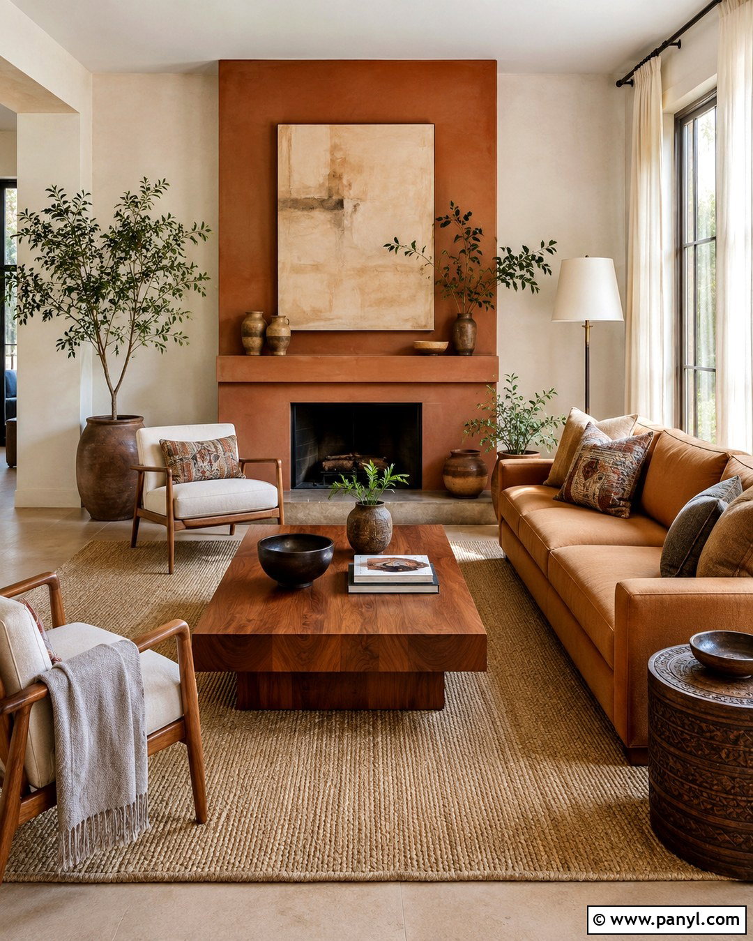 Cream And Terracotta Living Room Walls - 20 Living Room Color Combination Wall Ideas