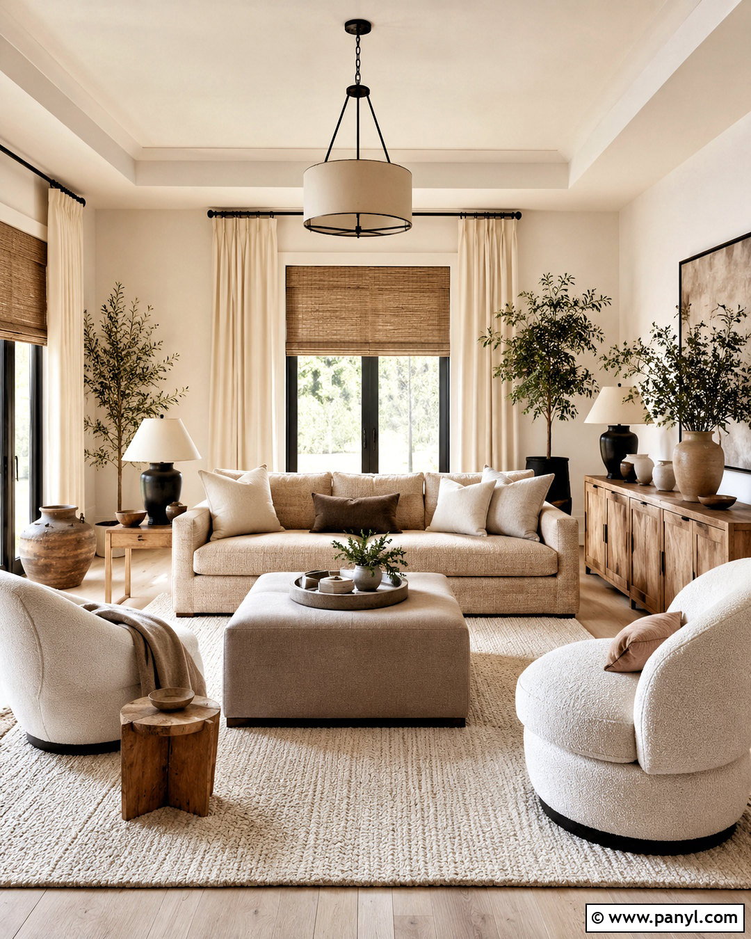 Cream And Tonal Beige Living Room - 20 color combinations home living rooms