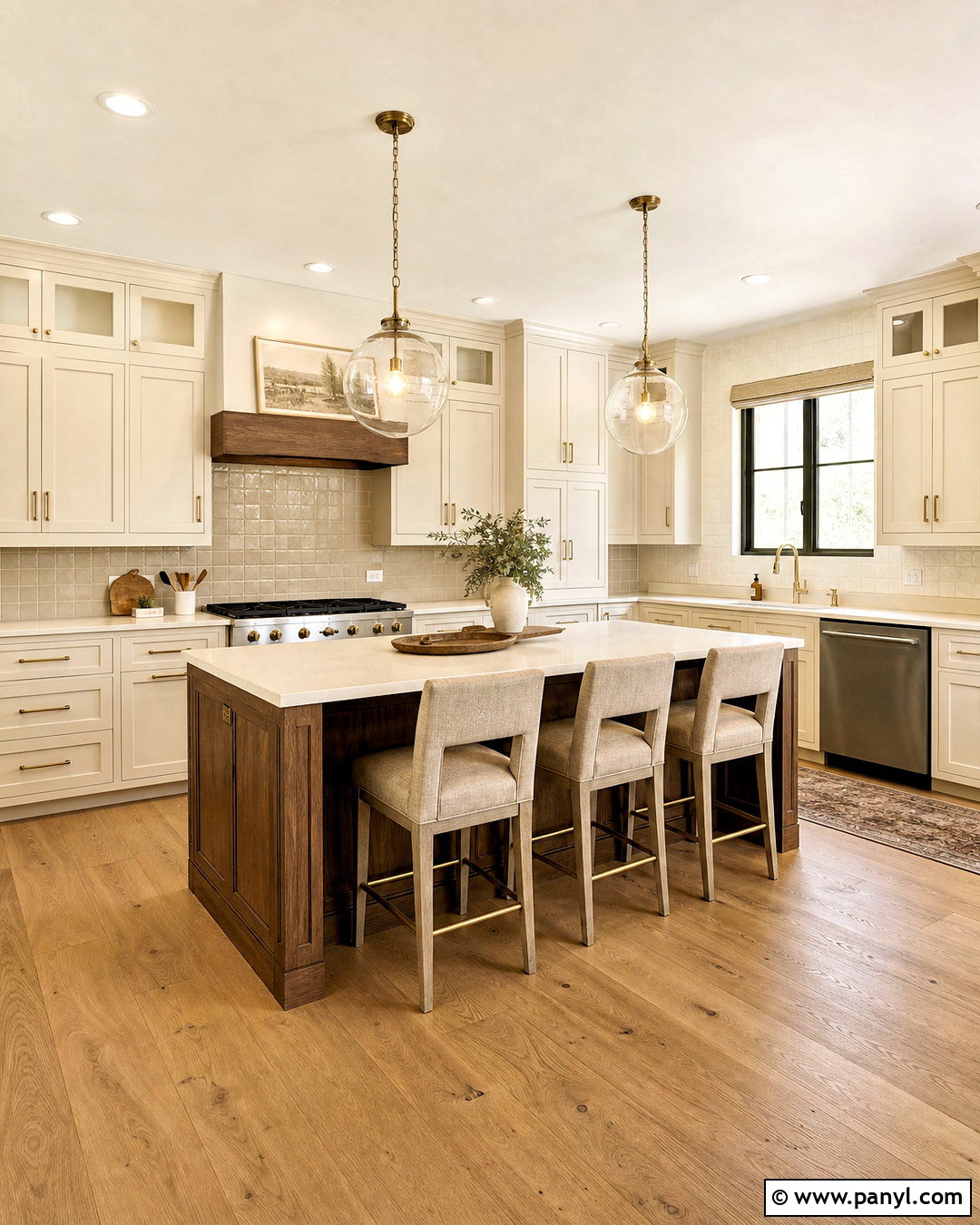 Cream And Walnut Kitchen - 20 warm toned kitchen ideas