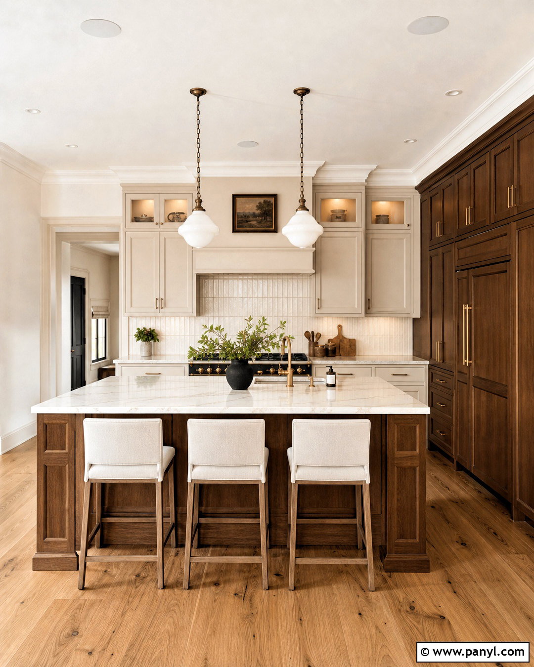 Cream And Walnut Kitchen Color Scheme - 20 kitchen ideas color schemes