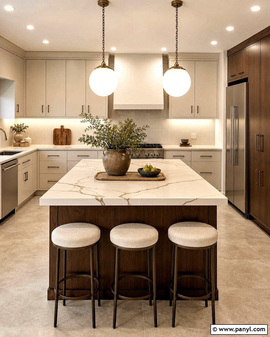 Cream And Walnut Kitchen - 20 cream kitchen colour schemes
