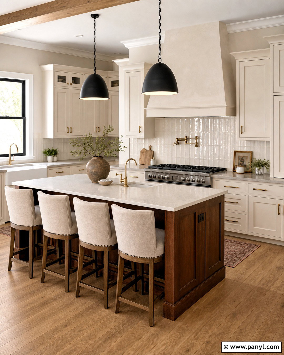 Cream And Walnut Modern Farmhouse Kitchen - 20 modern farmhouse kitchens
