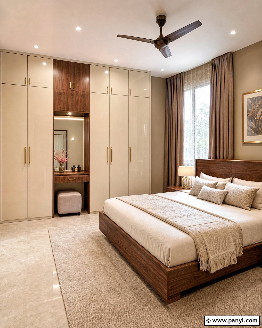Cream And Walnut Wardrobe - 20 wardrobe colour ideas bedrooms