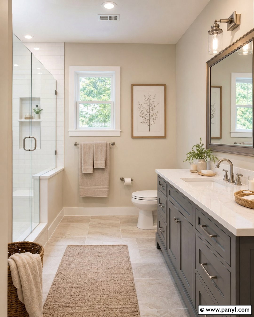 Cream Bathroom Walls - 35 grey vanity bathroom wall colors