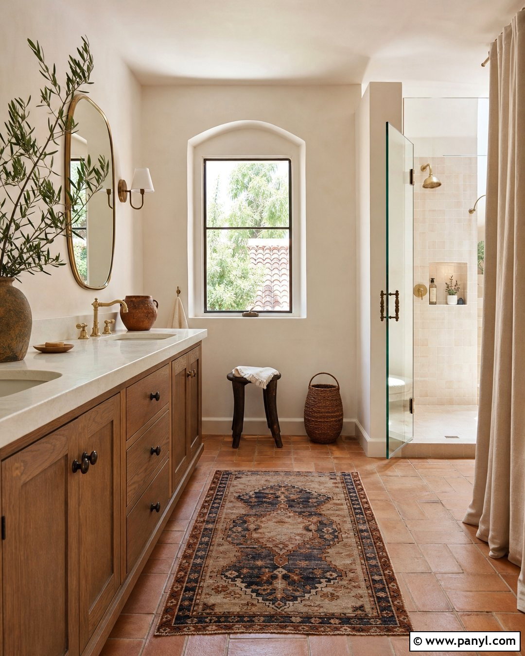 Cream Bathroom Walls With Terracotta Floor - 25 Cream Bathroom Walls