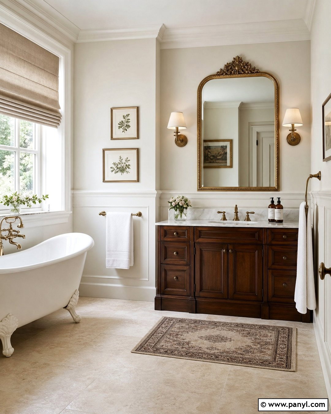 Cream Bathroom Walls With Wainscoting - 25 Cream Bathroom Walls