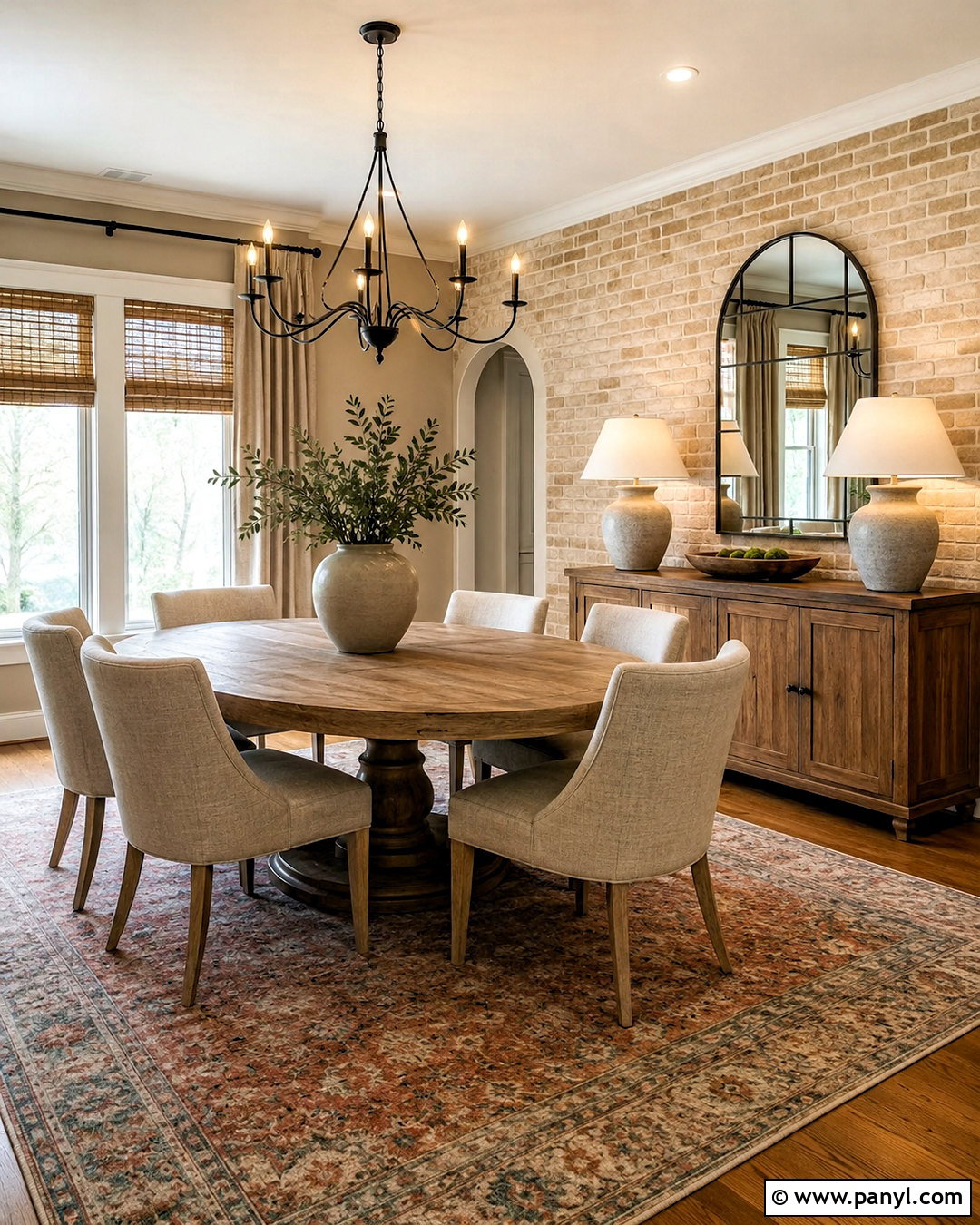 Cream Brick Wall Dining Room - 20 colored brick wall interior design ideas