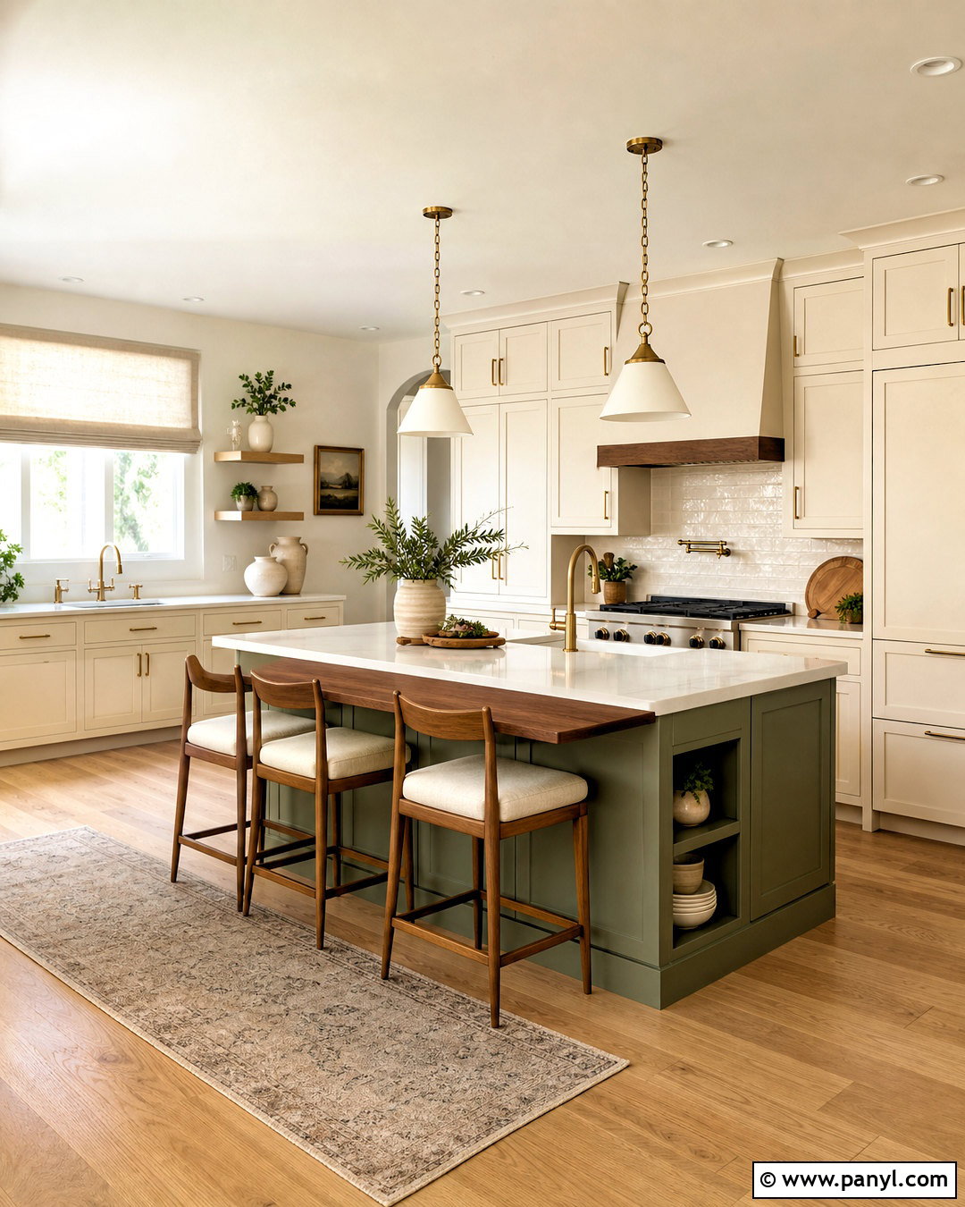 Cream Cabinets With A Sage Green Kitchen Island - 20 sage green and cream kitchen ideas