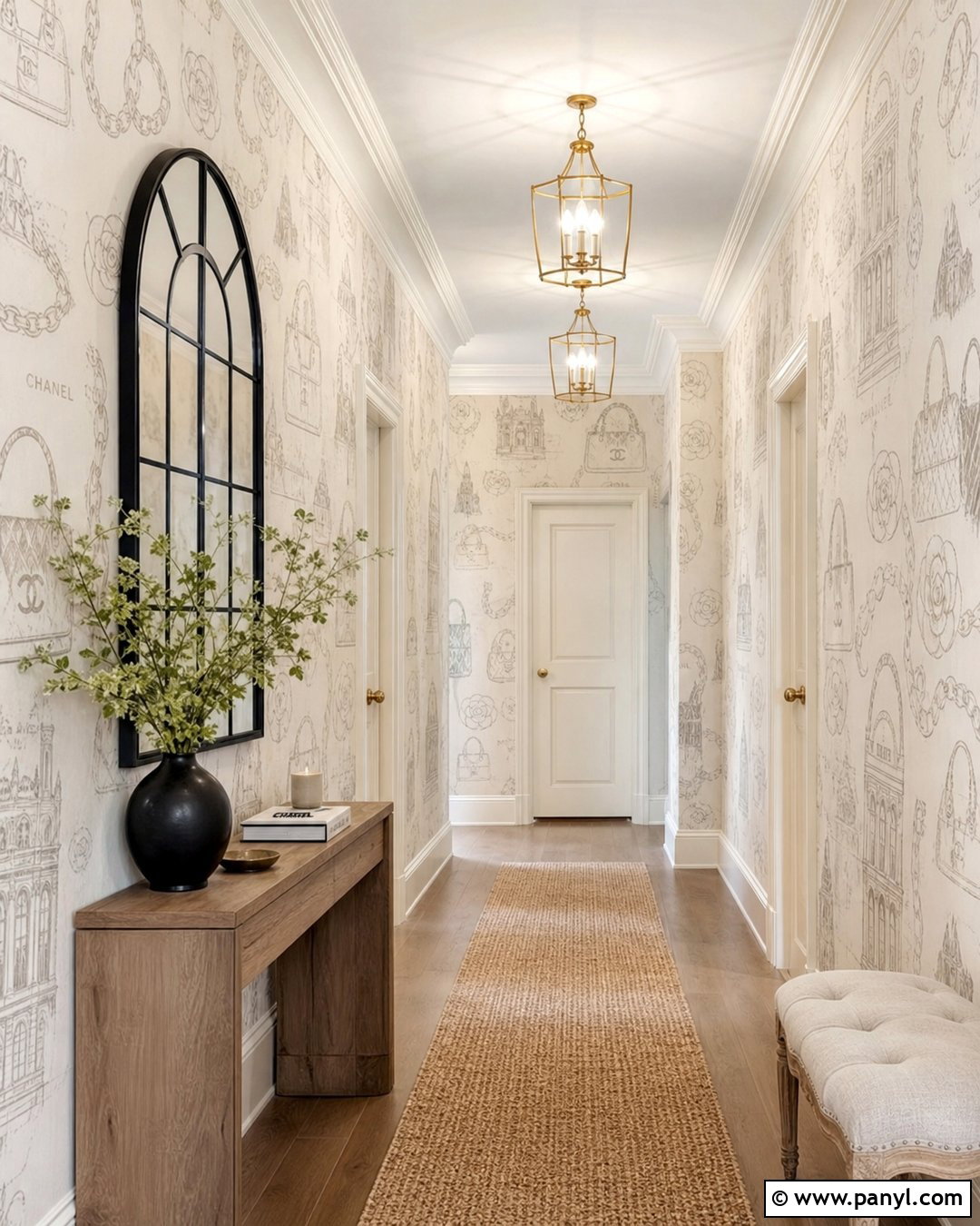 Cream Chanel Wallpaper Hallway - 35 chanel wallpaper vintage ideas