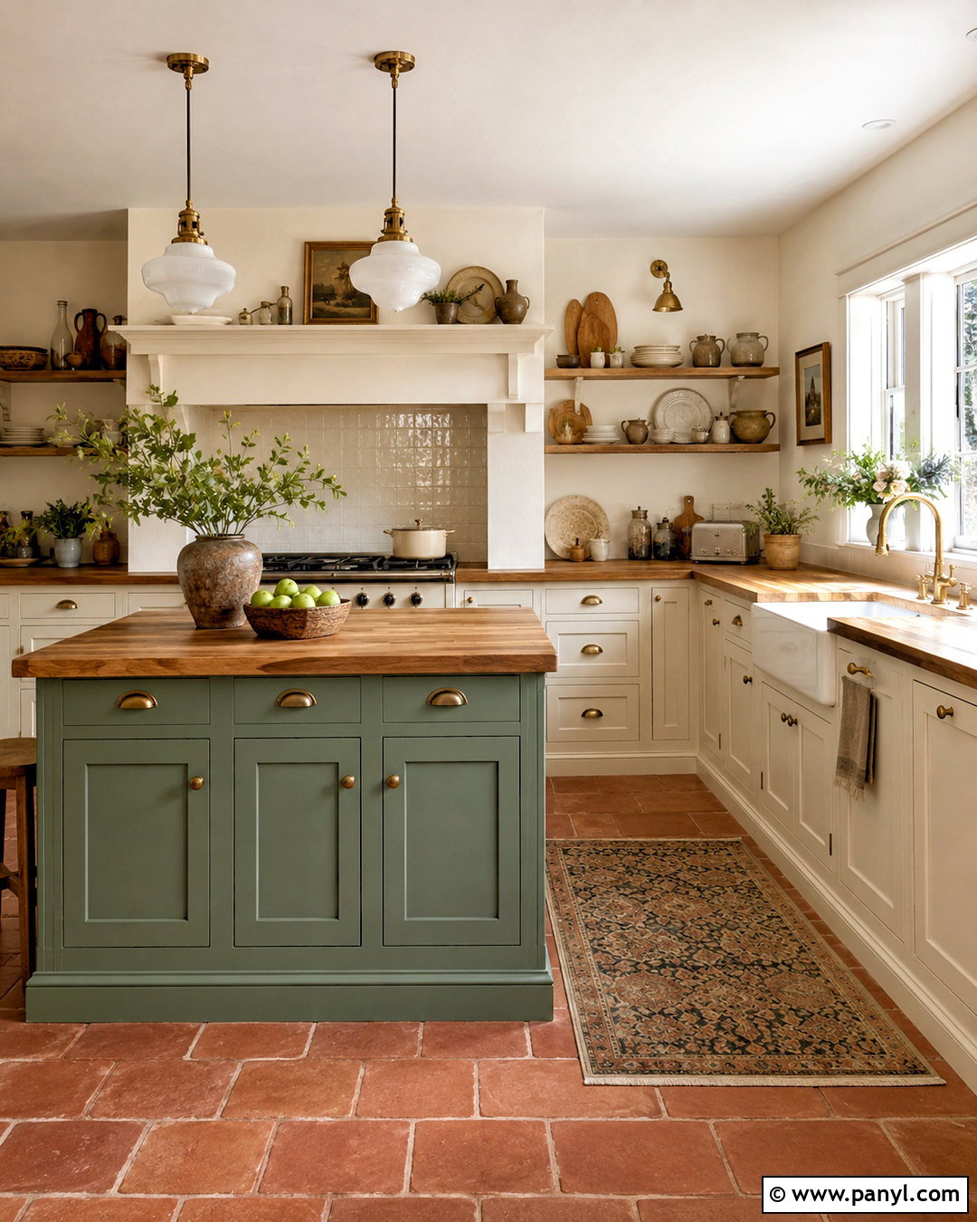 Cream Cottage Kitchen - 20 cottage paint colors interior ideas