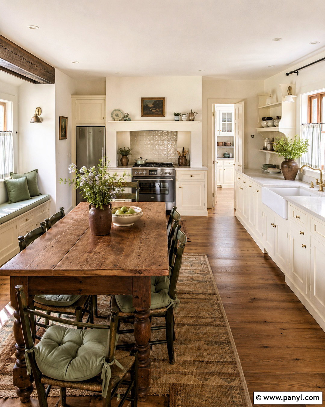 Cream Country Kitchen - 20 country kitchen colors