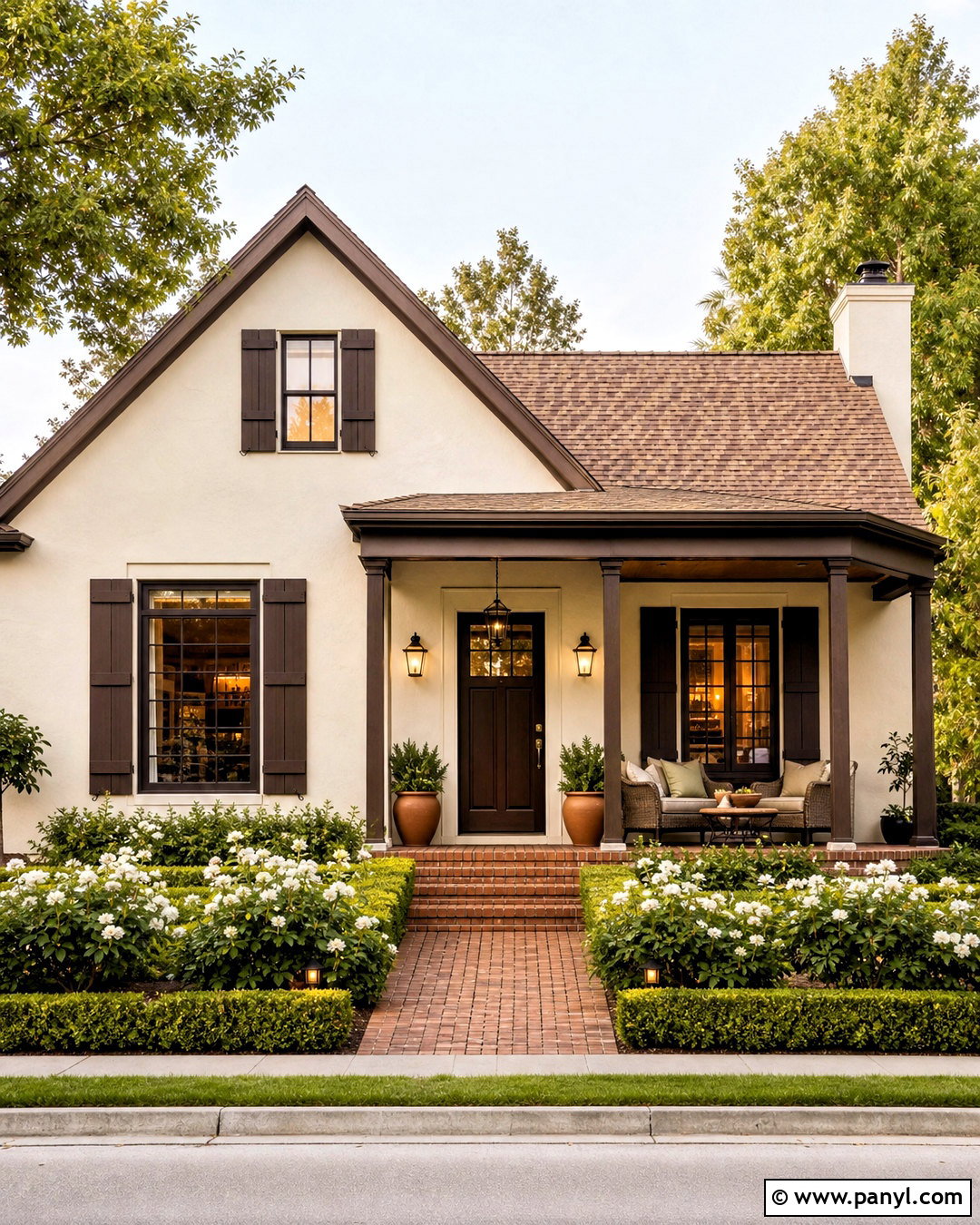 Cream Exterior With Brown Trim - 20 outdoor wall painting ideas exterior colors