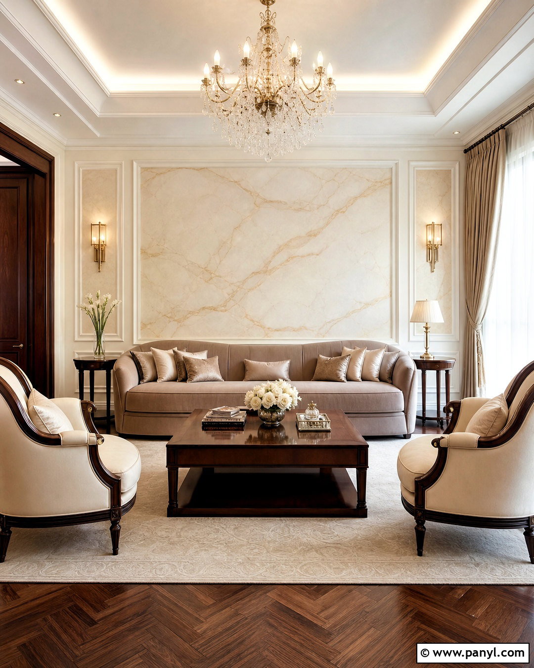 Cream Faux Marble Paint Wall - 20 royal paint wall design ideas