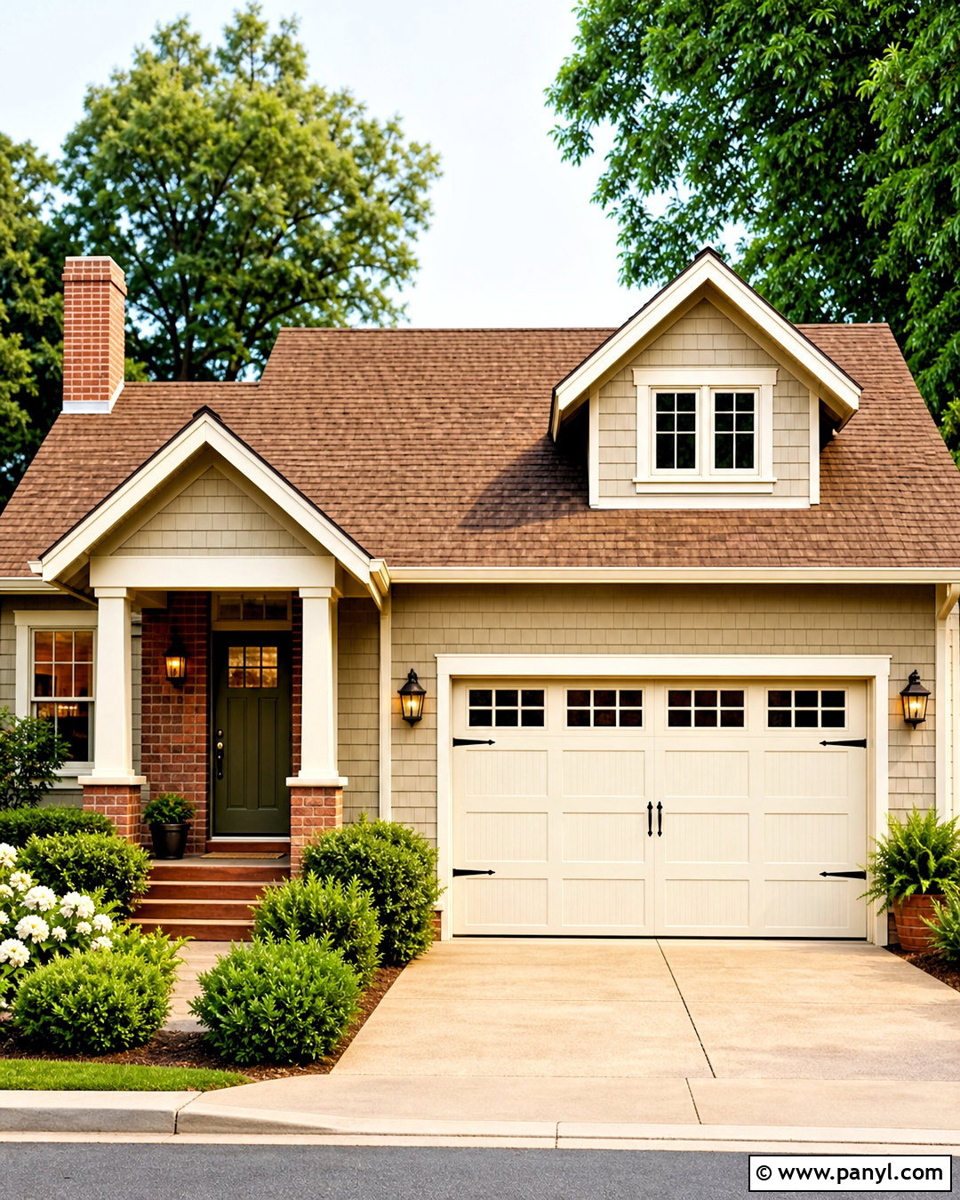 Cream Garage Door - 20 garage door paint colors