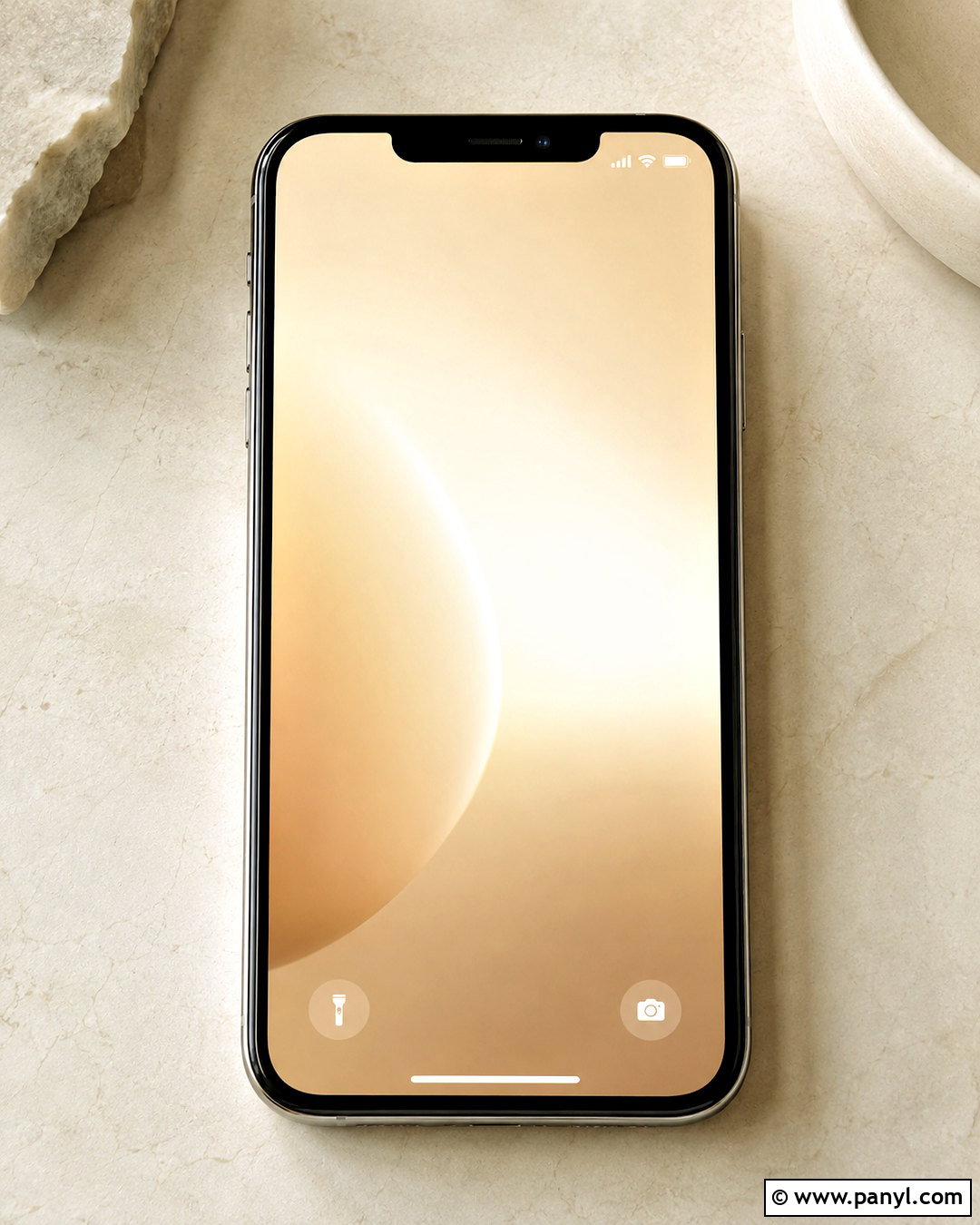 Cream Gradient Lockscreen - 20 neutral lockscreen ideas