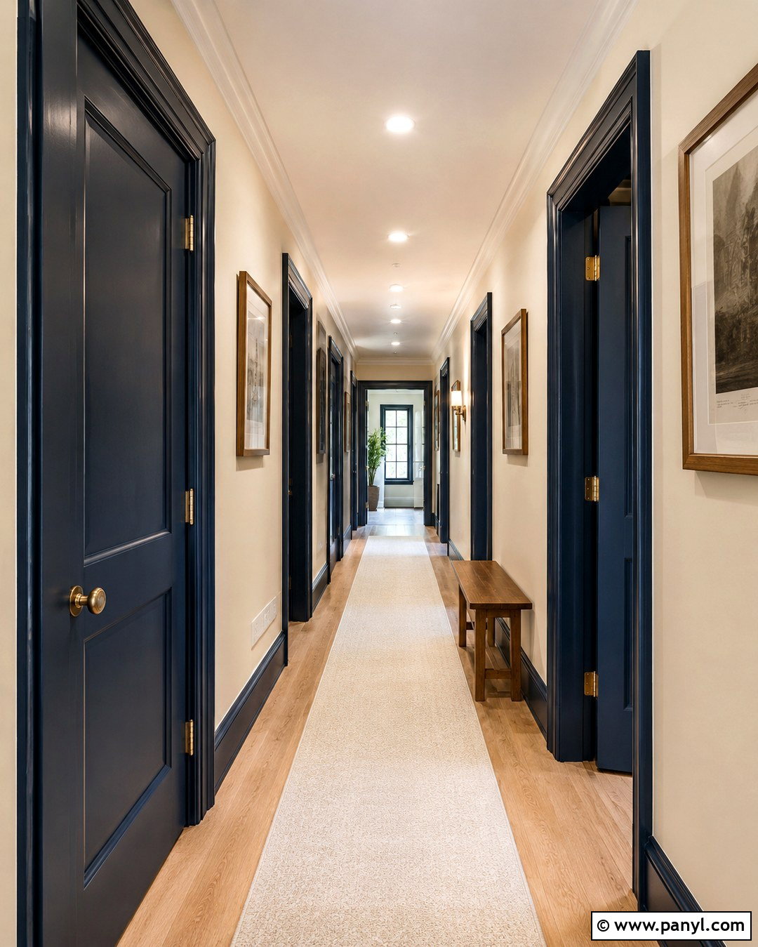 Cream Hallway Walls With Navy Blue Doors - 20 Navy Blue And Cream Walls