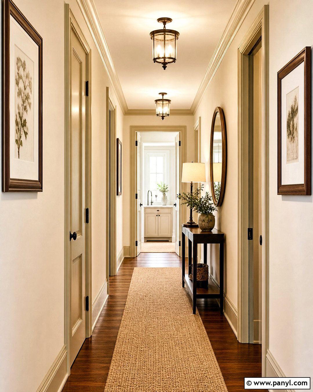 Cream Hallway With Tonal Trim - 20 cream wall paint ideas