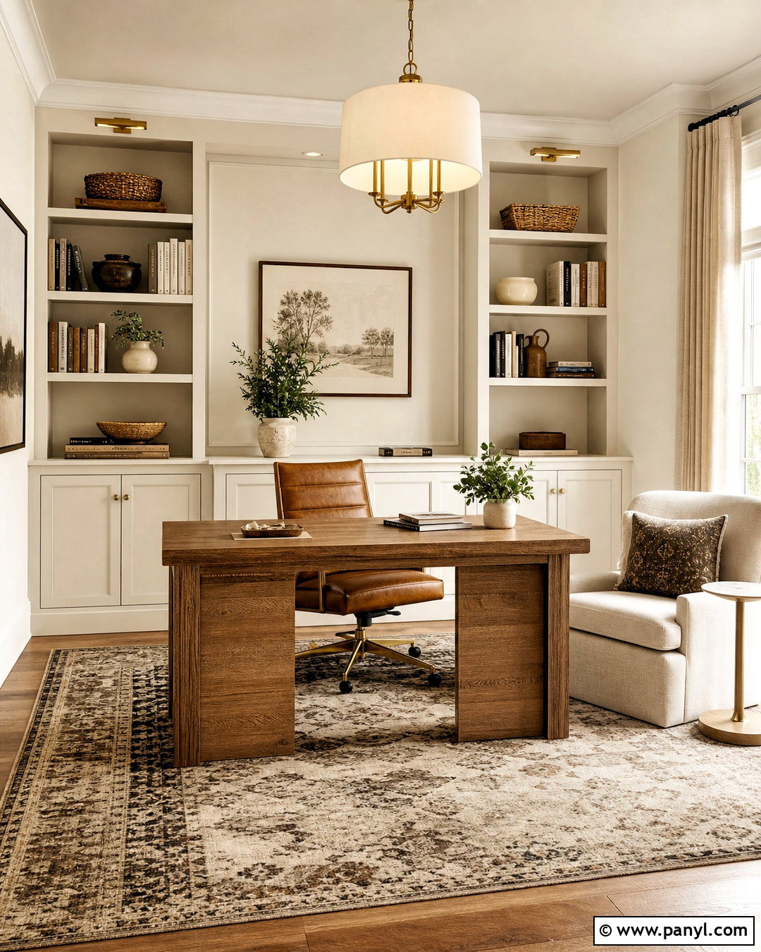 Cream Home Office - 20 cream color room ideas