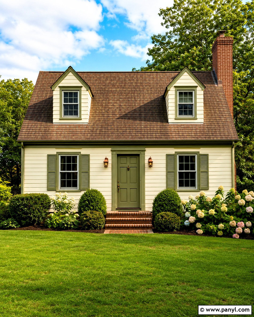 Cream House Paint With Olive Green Trim - 20 house paint ideas