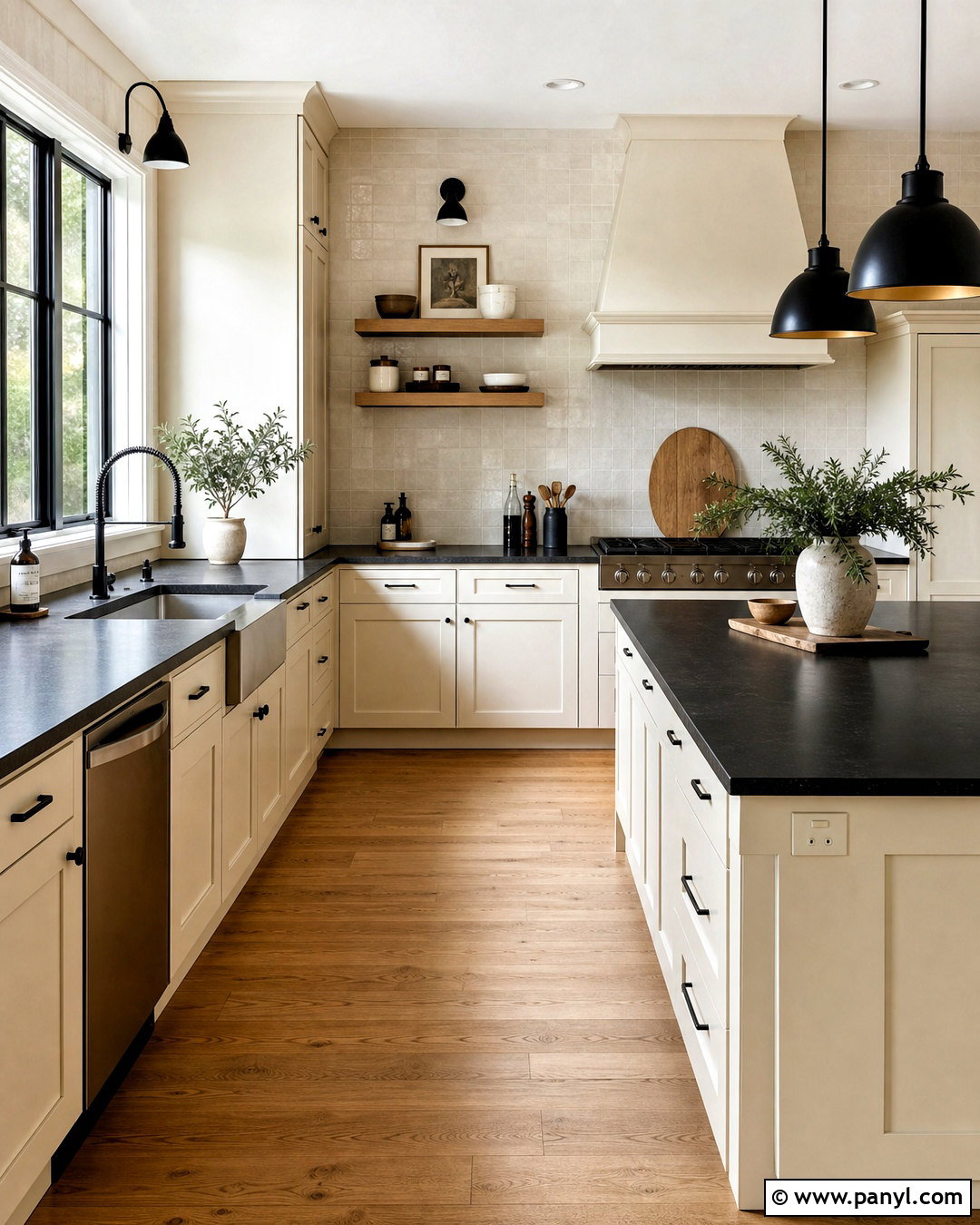 Cream Kitchen With Black Countertops - 20 cream kitchen ideas