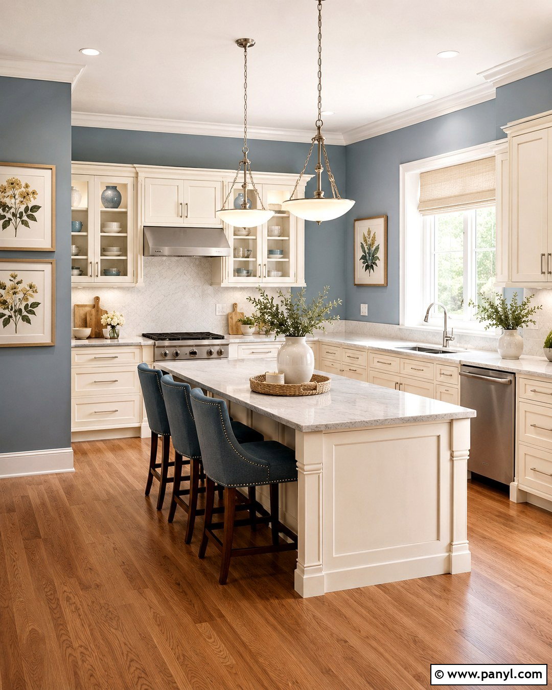 Cream Kitchen With Blue Gray Walls - 20 Cream Kitchen Blue Walls