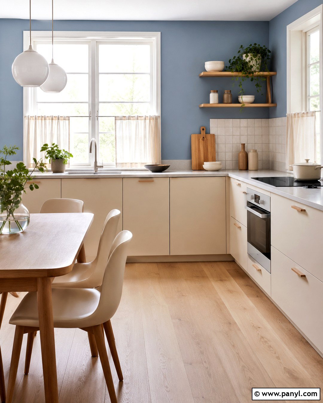 Cream Kitchen With Cornflower Blue Walls - 20 Cream Kitchen Blue Walls