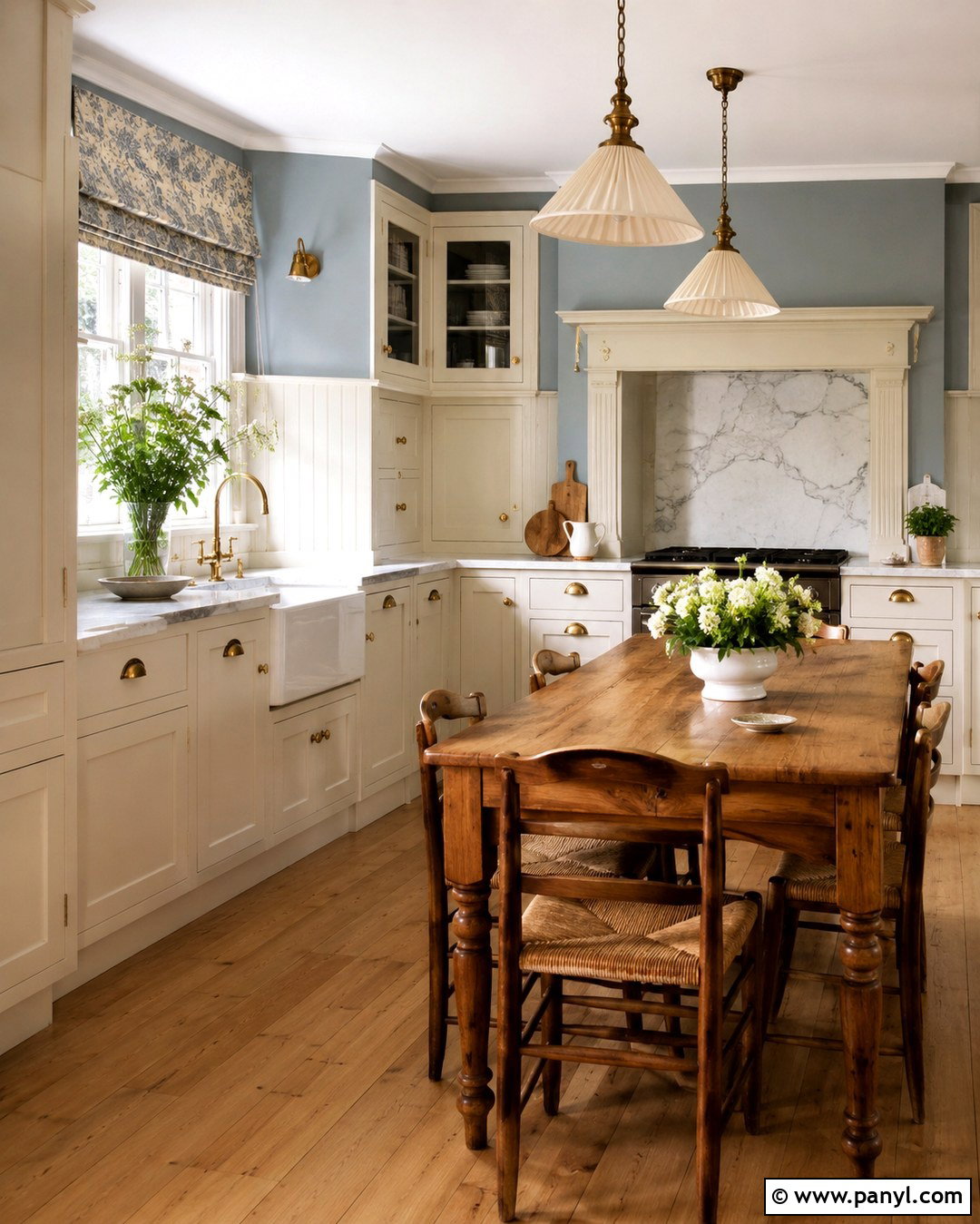Cream Kitchen With Dusty Blue Walls - 20 Cream Kitchen Blue Walls