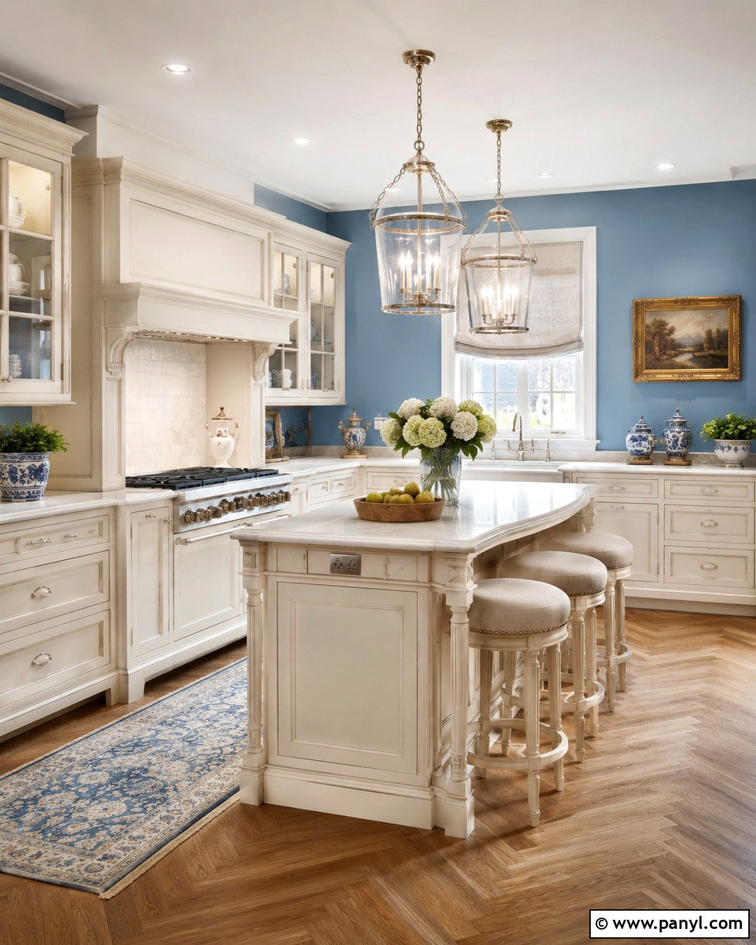 Cream Kitchen With French Blue Walls - 20 Cream Kitchen Blue Walls