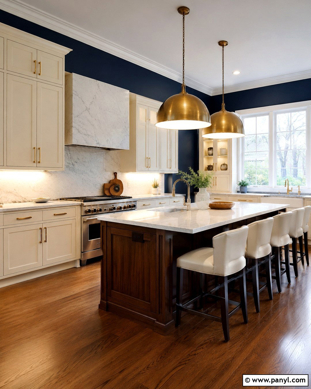 Cream Kitchen With Midnight Blue Walls - 20 Cream Kitchen Blue Walls