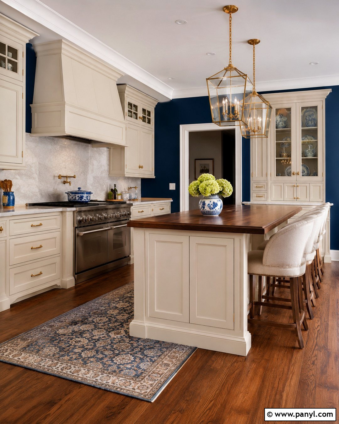 Cream Kitchen With Navy Blue Walls - 20 Cream Kitchen Blue Walls
