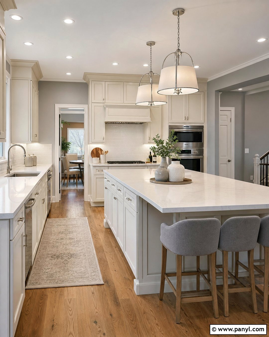 Cream Kitchen With White Quartz Counters - 20 Cream Kitchen With Grey Walls