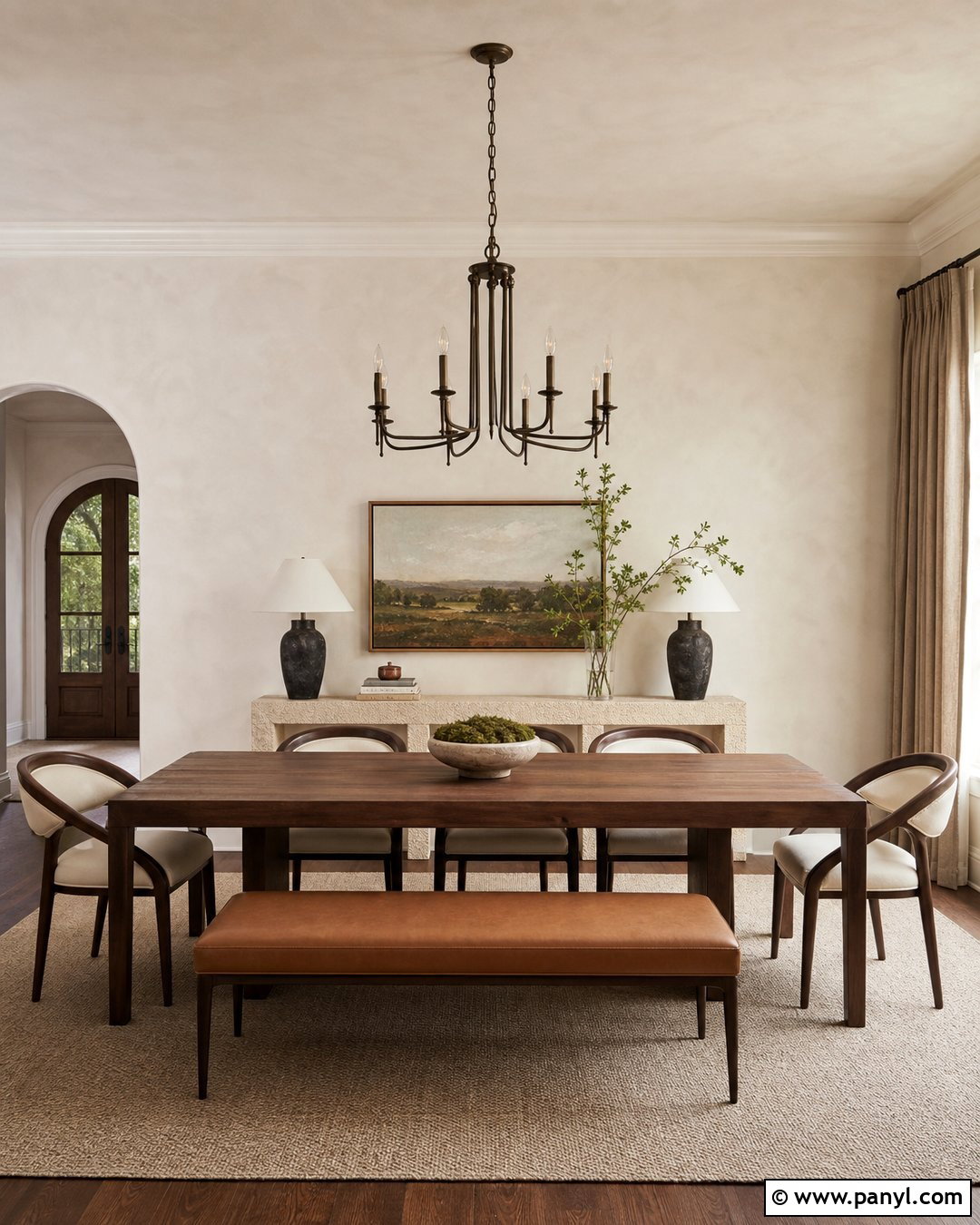 Cream Limewash And Walnut Brown - 25 Limewash Color Combinations