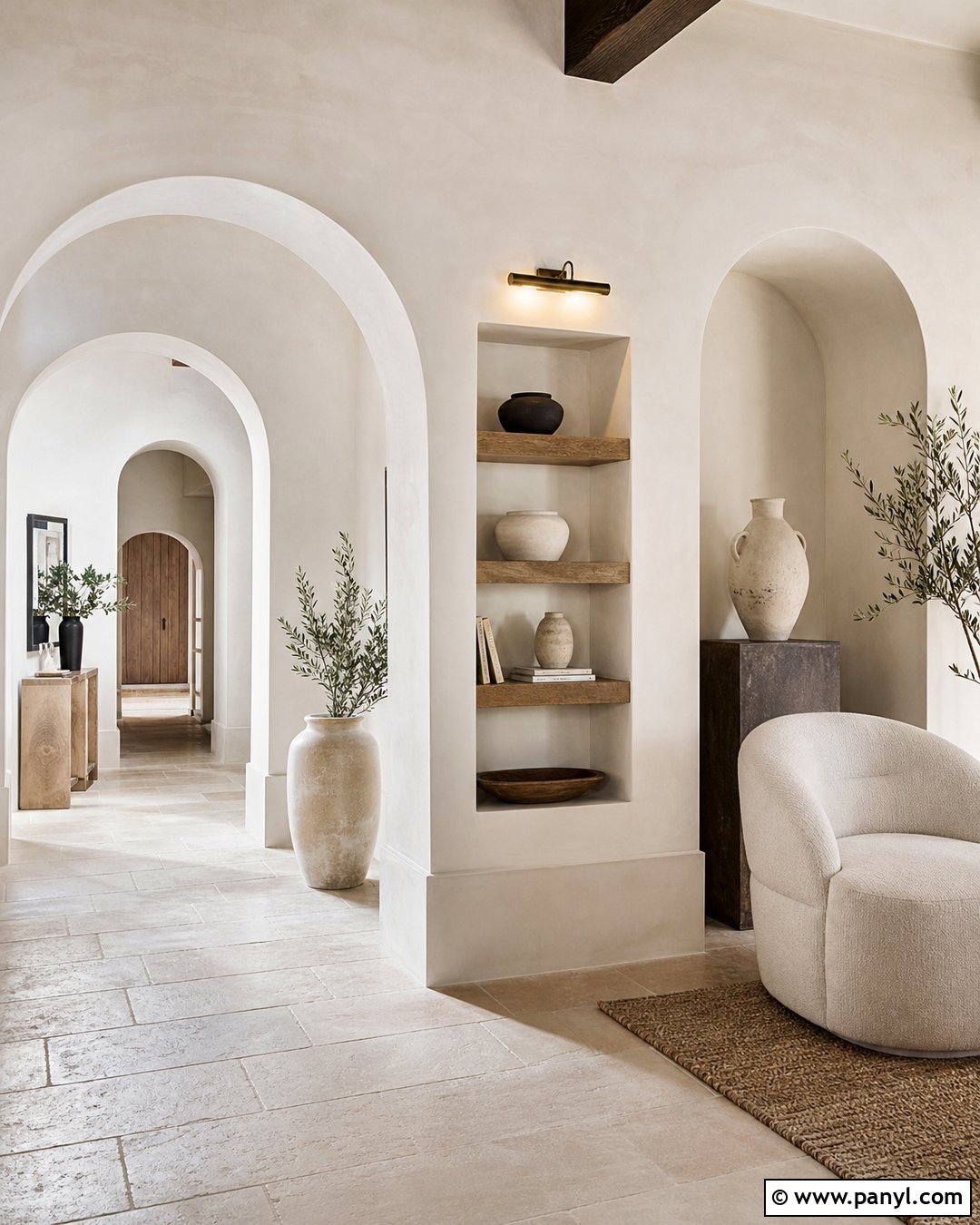 Cream Limewash Archways And Alcoves - 30 cream limewash walls