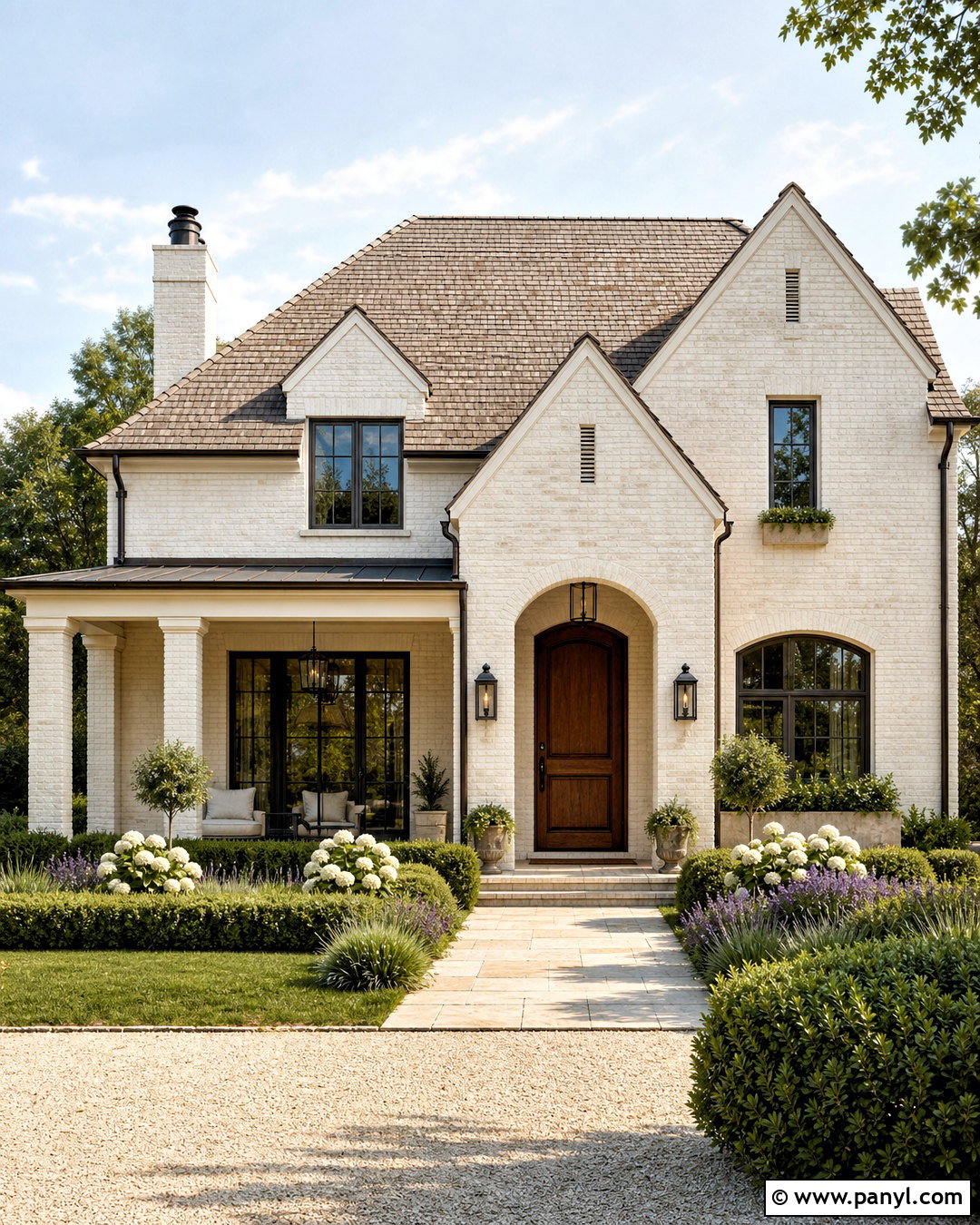 Cream Limewash Brick House - 20 updating brick house exterior ideas