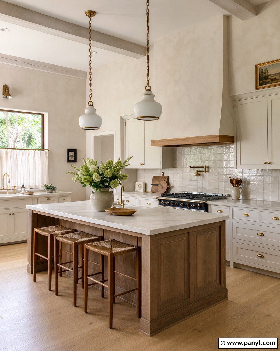 Cream Limewash Kitchen - 50 Limewash Walls