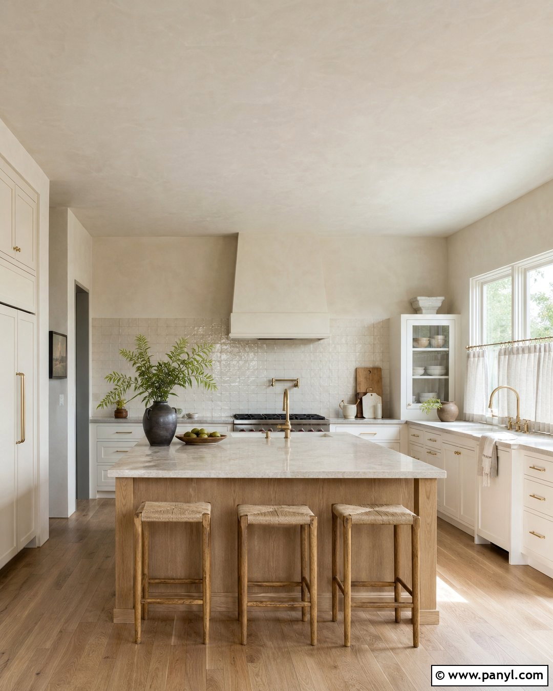 Cream Limewash Kitchen - 25 Limewash Walls And Ceiling Ideas