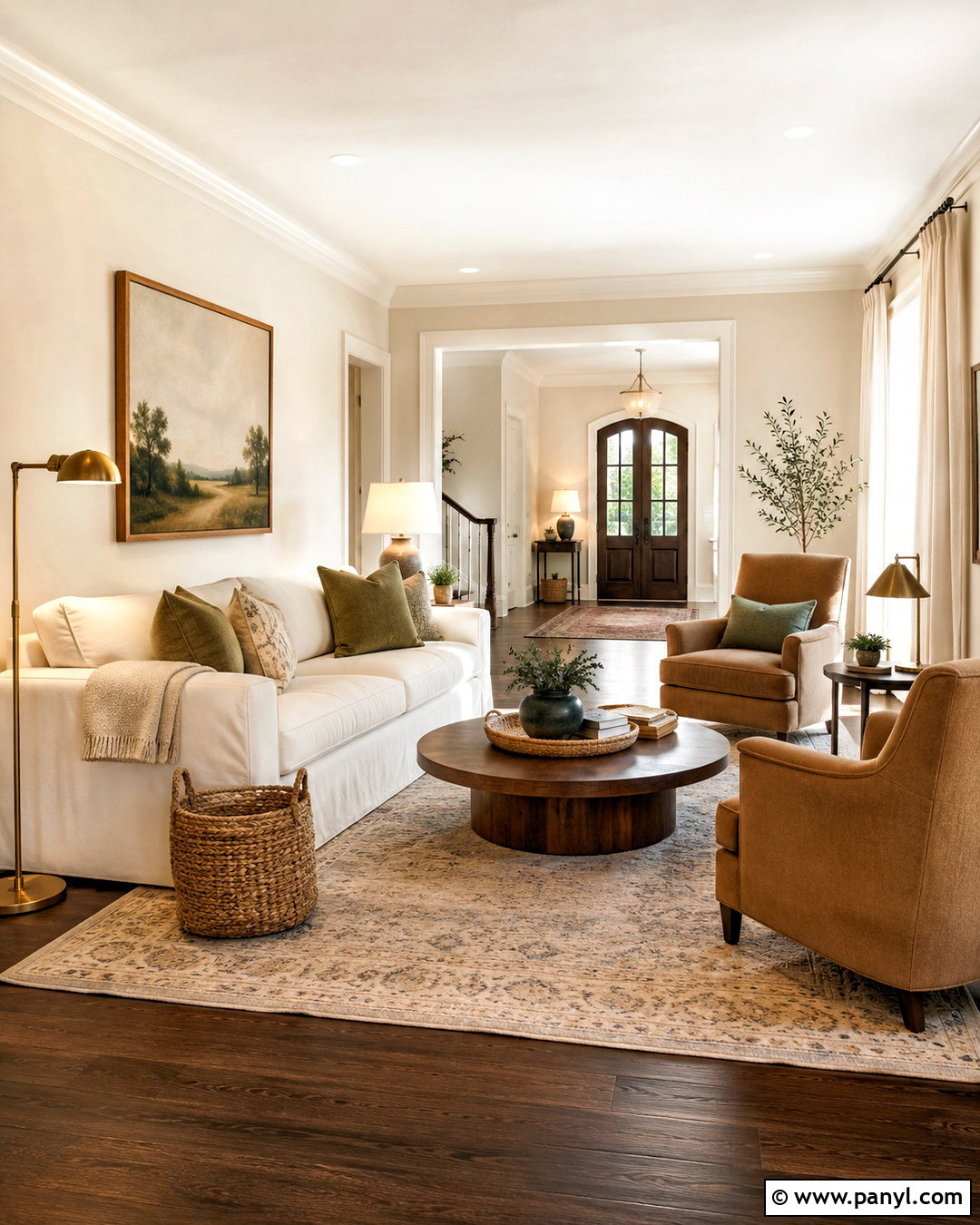 Cream Living Room With Espresso Floors - 20 living room designs dark floors