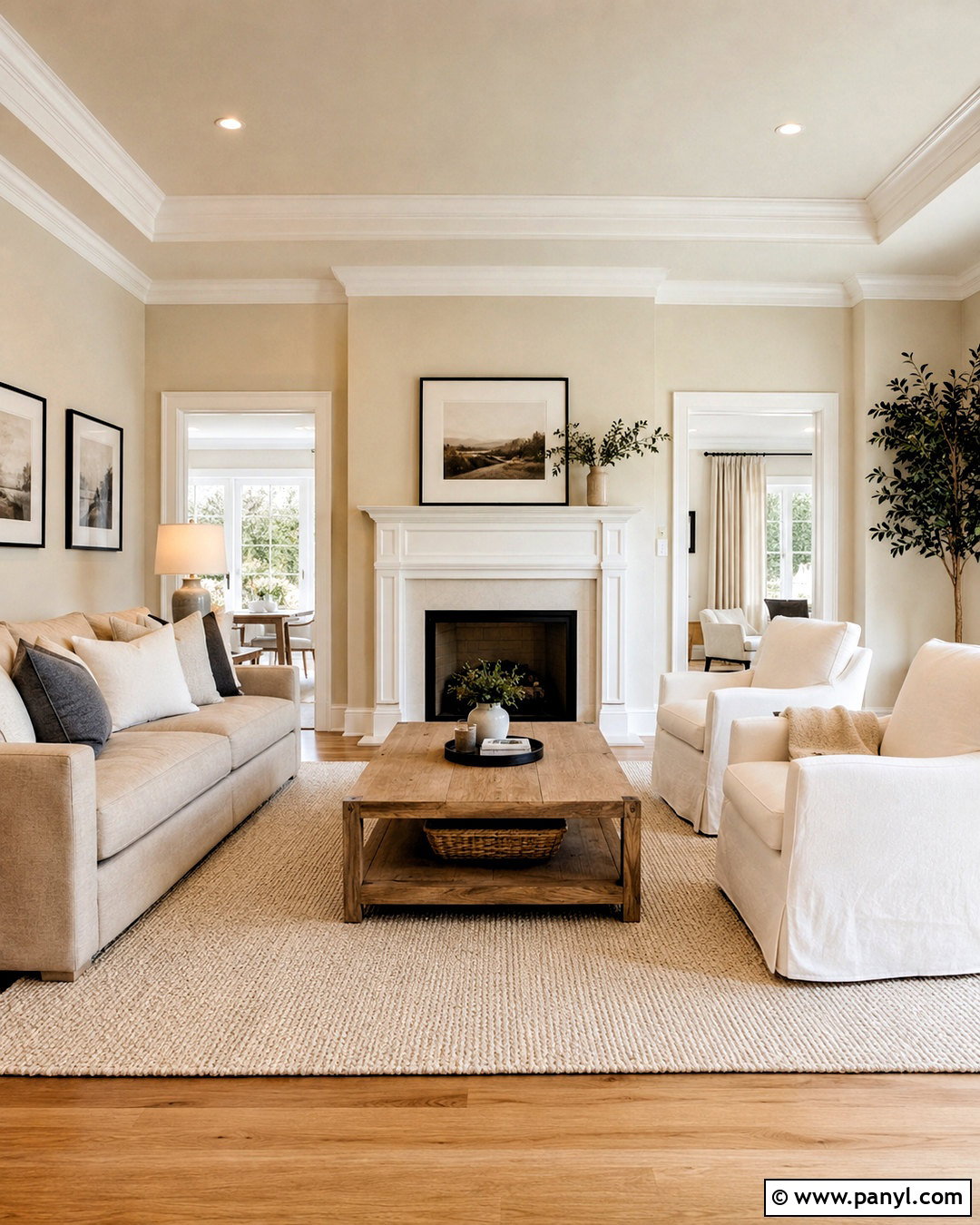 Cream Living Room With White Trim - 20 cream paint living room ideas