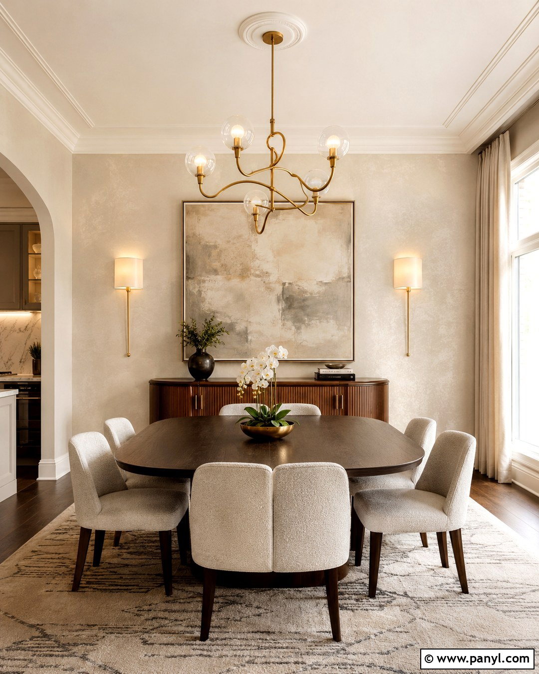 Cream Metallic Glaze Feature Wall - 20 Cream Feature Wall Ideas