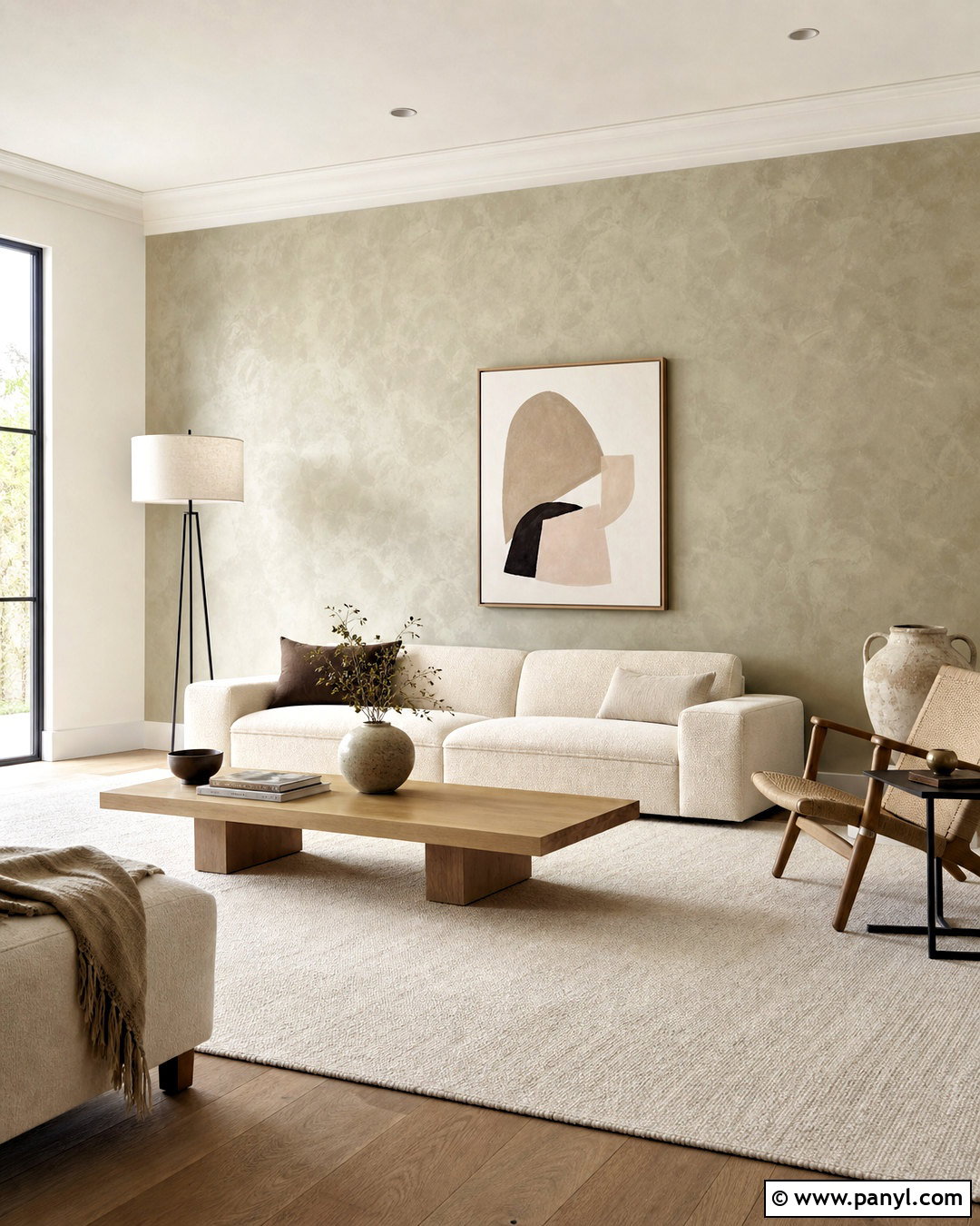 Cream Minimalist Lime Wash Accent Wall - 20 lime wash accent wall ideas