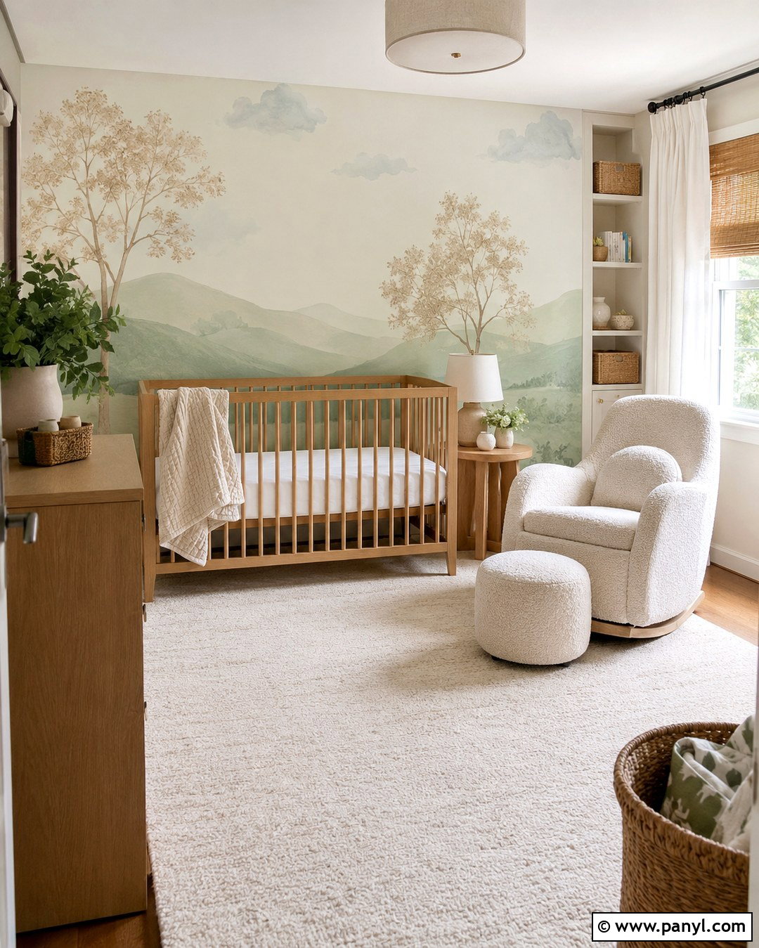 Cream Nursery Mural Wall - 20 Cream Feature Wall Ideas