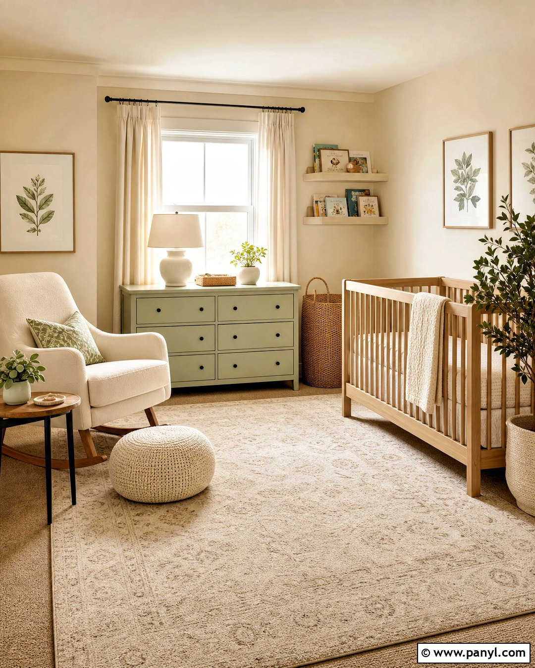 Cream Nursery With Soft Green - 20 cream wall paint ideas