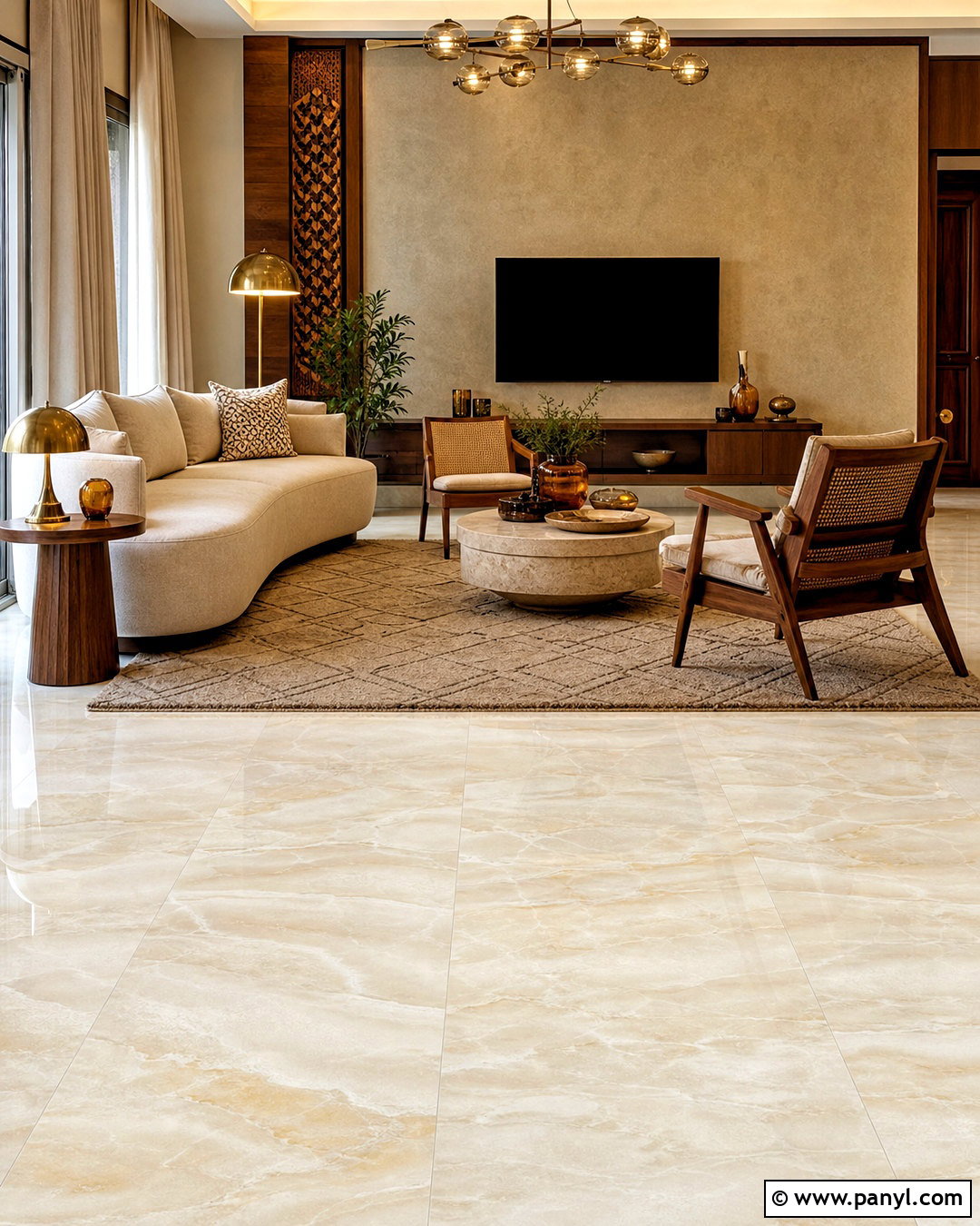 Cream Onyx Living Room Floor Tiles - 20 tiles for living room floor indian ideas
